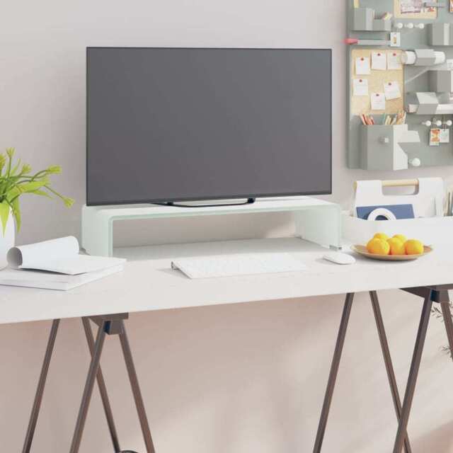 Tv Stand/monitor Riser Glass Green 60x25x11 Cm Vidaxl