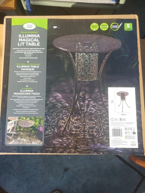 Solar Illumina Magical Metal Silhouette Lit Table Integral Light
