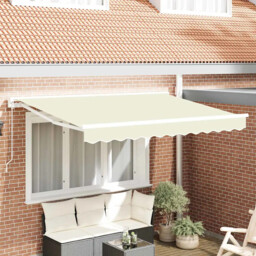 Retractable Awning Cream 250 X 200 Cm Polyester And Metal Vidaxl