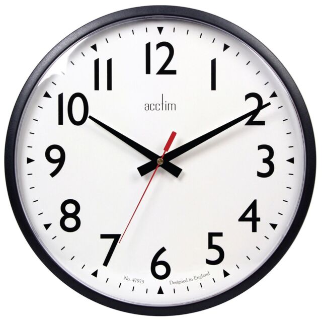 Acctim Commander Wall Clock Quartz Shatterproof Lens Easy Read Numbers
