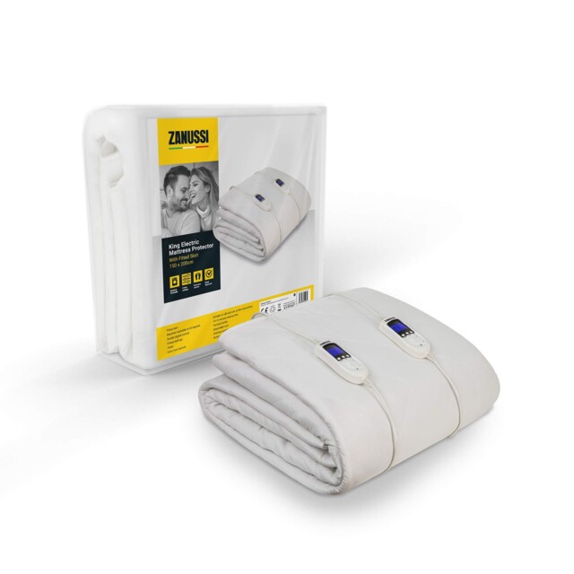 Zanussi Electric Blanket, Heated King Fitted Underblanket, 9 Heat