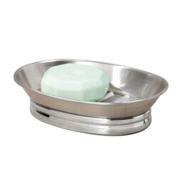 "Idesign 76050 York Metal Soap Dish/holder, Oval 4"" X 5.5"" X 1.5"","