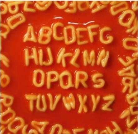 Alphabet Spaghetti Kitchen Kids Scenery Canvas Wall Art Picture 50 X