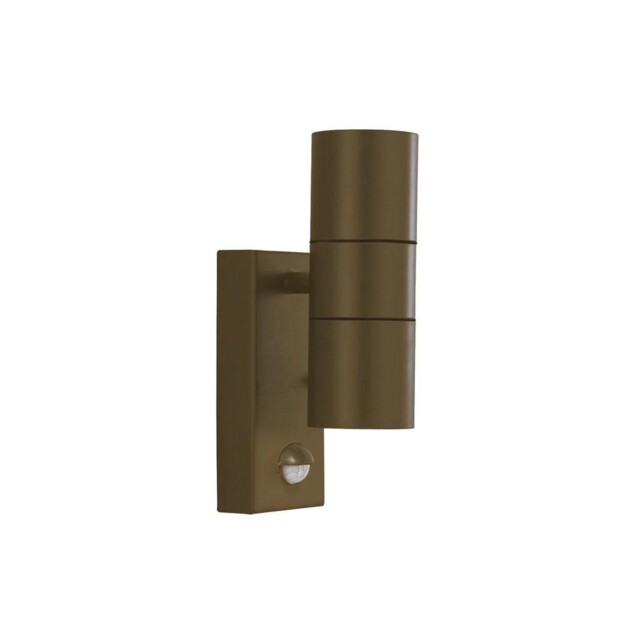 Led 2 Bulbs Garden Porch Patio Outdoor Wall Light Rust Brown And Glass