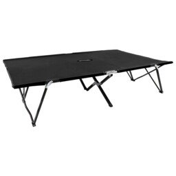 Two Person Folding Sun Lounger Beach Camping Bed Military Cot Steel