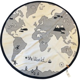Oyoy World Round Soft Rug Mat Kids Room Map Design Playroom Nursery