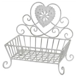 Soap Stand Lattice Heart With Leg White By Originals