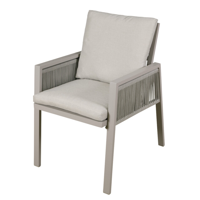 Dellonda Fusion Garden/patio Dining Chair With Armrests 6 Pcs Light