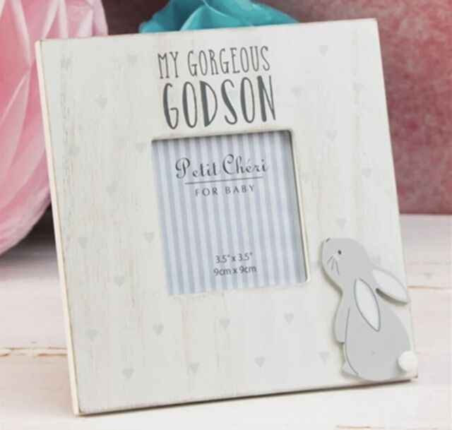 "Petit Cheri Baby Christening Photo Frame 3.5"" X 3.5"" - My Gorgeous"