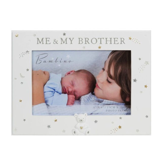 Baby Photo Frame - 6” X 4” - Cream / Unisex - Me And My Brother
