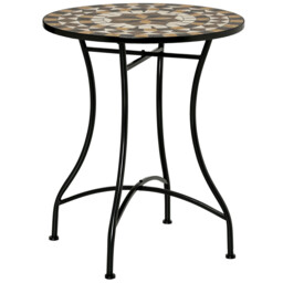 Outsunny 60cm Mosaic Round Bistro Table Outdoor Garden Side Table,