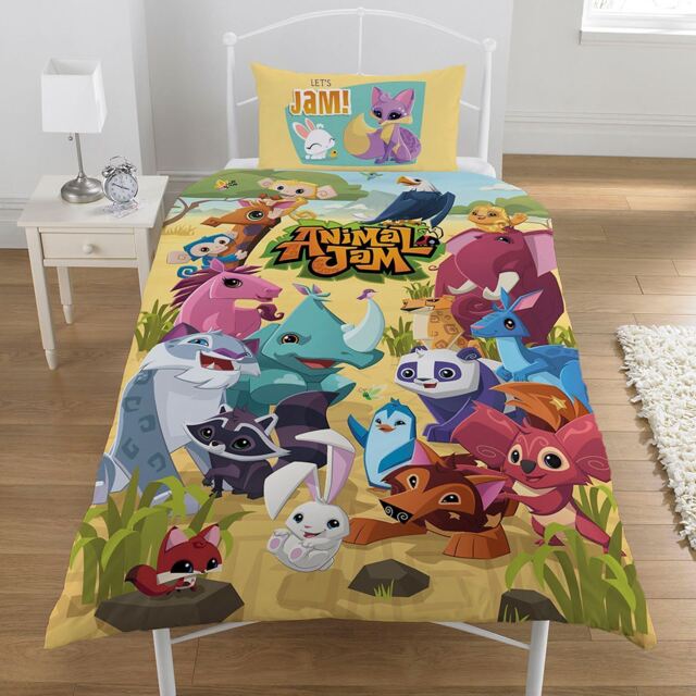 Animal Jam Single Duvet Cover Set Reversible Kids Childrens Bedding