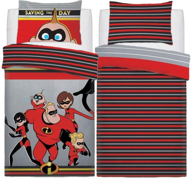 Disney Incredibles 2 Single Duvet Cover Reversible Bedding Set Jack