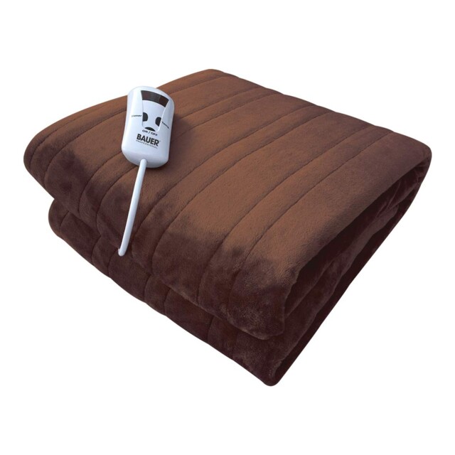 Bauer Professional Electric Heated Throw Blanket, Soft Fleece Double,