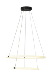 Ceiling Light White Revolve Led 2 Opal Searchlight 40176-2bk