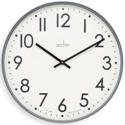 Acctim Ashridge Large Wall Clock Quartz Contemporary Statement Dark