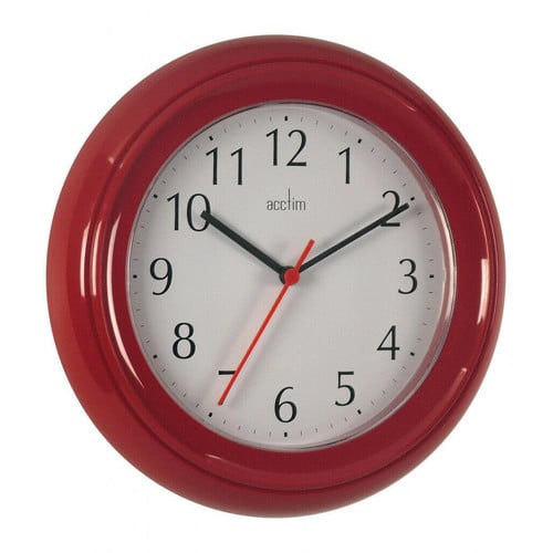 Wycombe Kitchen Wall Clock - 22.5cm - Quartz Movement - Colours