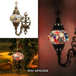 Turkish Moroccan Glass Mosaic Tiffany Wall Sconce Lamp Light Medium