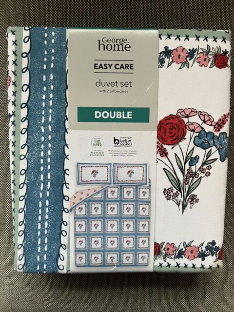 Spring Patch Double Duvet Cover Set Country Cottage Floral Parisian