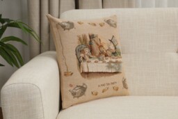 Throw Pillow Cover – Alice In Wonderland Tea Party - Tapestry Cushion