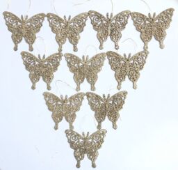 Christmas Tree Butterfly Decorations Baubles Xmas Party Wedding