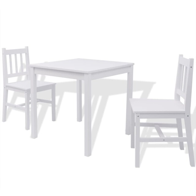 Dining Table&chairs Set Home Furniture Pinewood White/brown 3/5/7