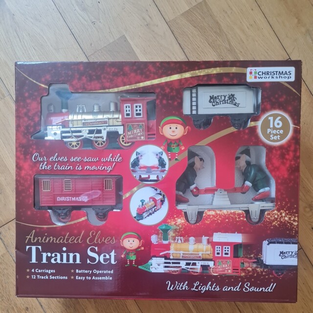 Animated Elf Train Set Christmas Track Length 400cm Realistic Sound