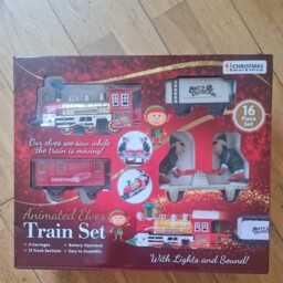 Animated Elf Train Set Christmas Track Length 400cm Realistic Sound