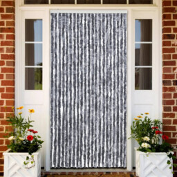 Insect Curtain Silver 90x220 Cm Polypropylene Chenille Door Screen