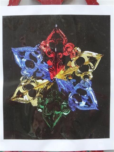 Christmas Foil Decoration Bell, Tree, Star Or Garland (choice Of 4)