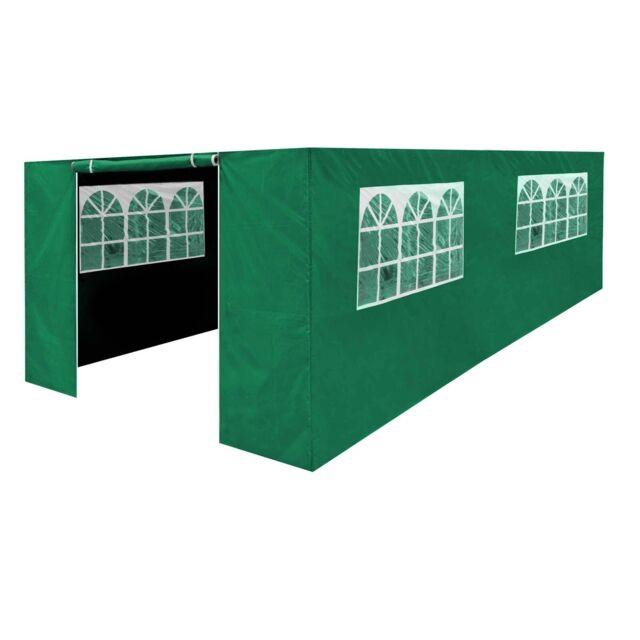 Premium Gazebo Side Walls/doors, Fits 3x6m Models - Green