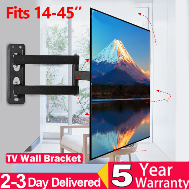 "Tv Wall Bracket 18 22 26 32 37 40 42 45"" Inches Tilt Swivel Universal"