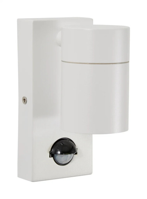 Outdoor Light White Leto Spot Ip44 Pir Motion Sensor Zink Zn-37938-wht