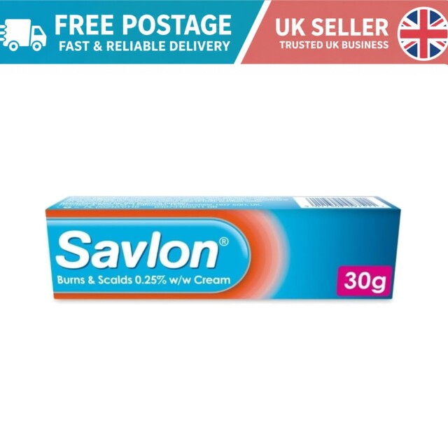 30g Savlon Burns Cream - Antiseptic Relief For Burns, Scalds & Sunburn