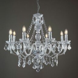 Endon Clarence 8 Lights Dimmable Chandelier Acrylic & Chrome Plate