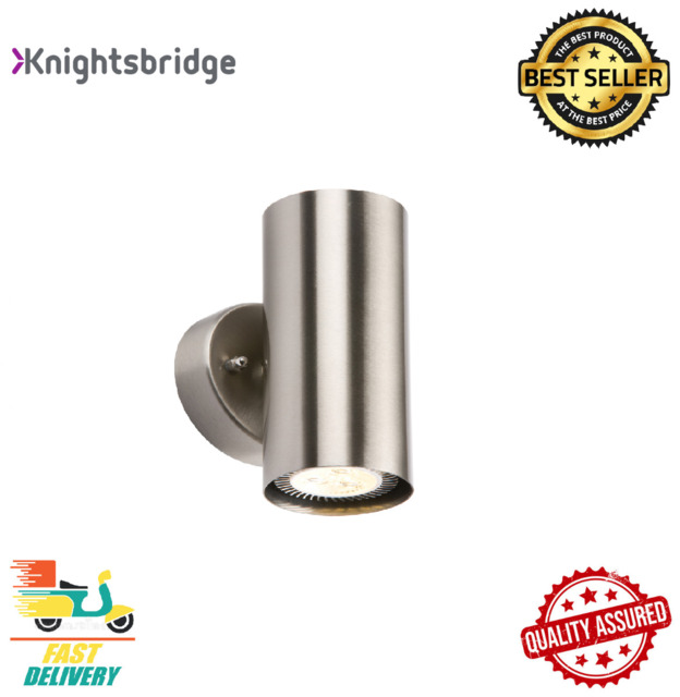 Knightsbridge Gu10 Stainless Steel Wall Light 2x35w Max - Nh0183bd