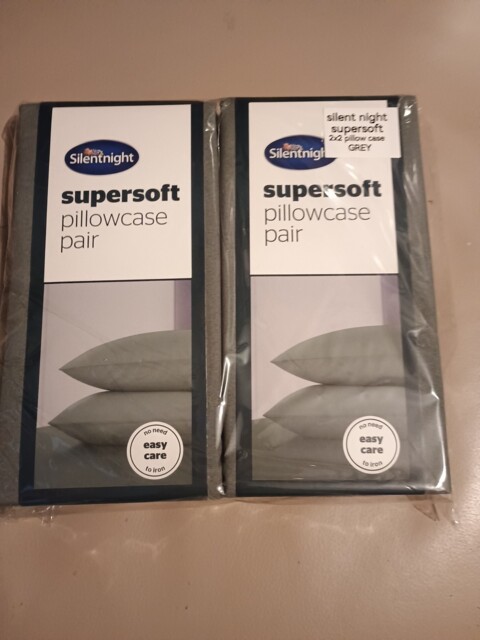 Silentnight Easy Care Pillowcase Pair Of 2 X 2 Grey