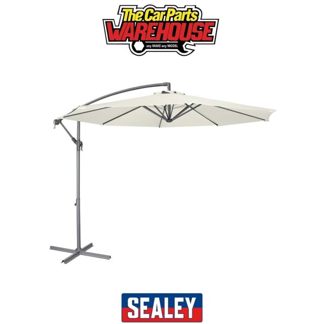 Sealey Dg265 Dellonda Banana Parasol With Cover 3m - Cream