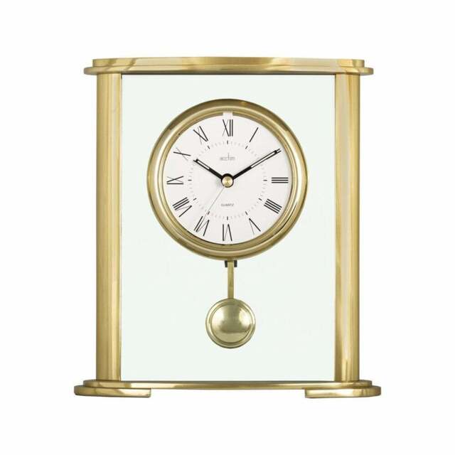 Acctim Clocks Gold Finish Quartz Battery Mantle Clock Welwyn 36358