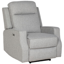 Recliner Chair Grey Linen 84w X 92d X 104hcm Wall-hugger Usb Port