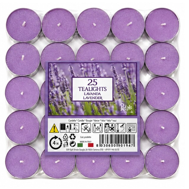 Aladino 25 Tealights Lavender S, Multicolour
