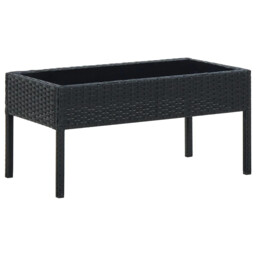 Outdoor Patio Poly Rattan Garden Coffee Table Outside Tables With