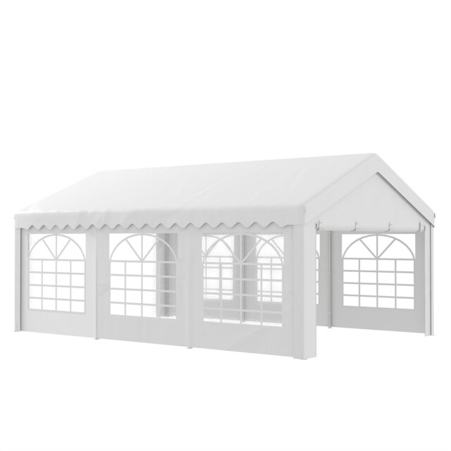 Gazebo Marquee Party Tent, Steel Frame-white