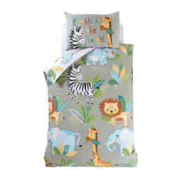 Rumble In The Jungle Single & Junior Duvet Cover Set Safari Animals