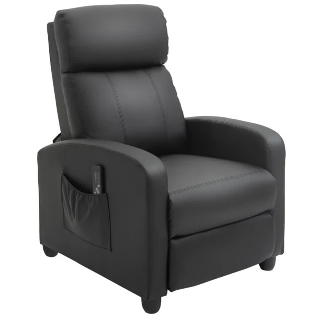 Recliner Sofa Chair Pu Leather Massage Armchair 150° Recline Faux