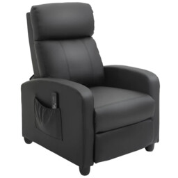 Recliner Sofa Chair Pu Leather Massage Armchair 150° Recline Faux