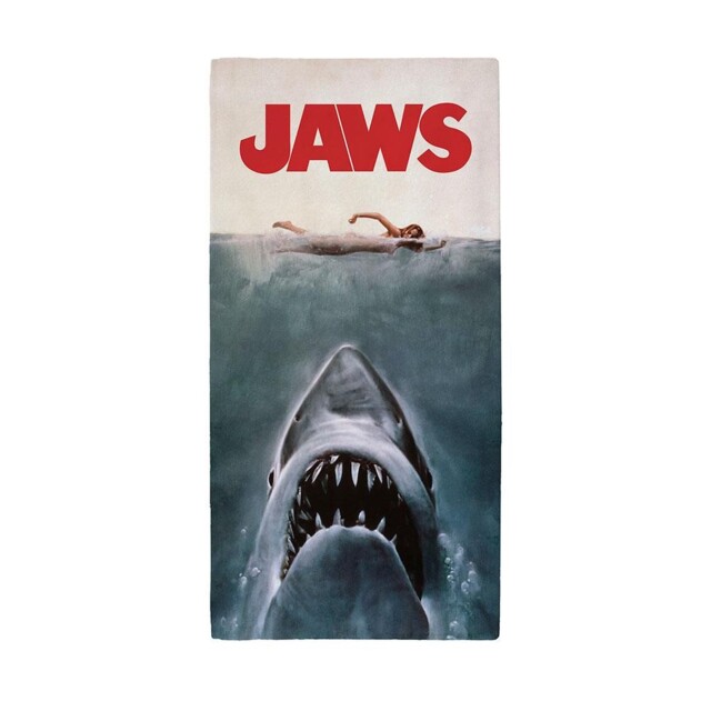 Jaws 100 Cotton Towel 70x140cm Shark Design Novelty Beach Bath Kids