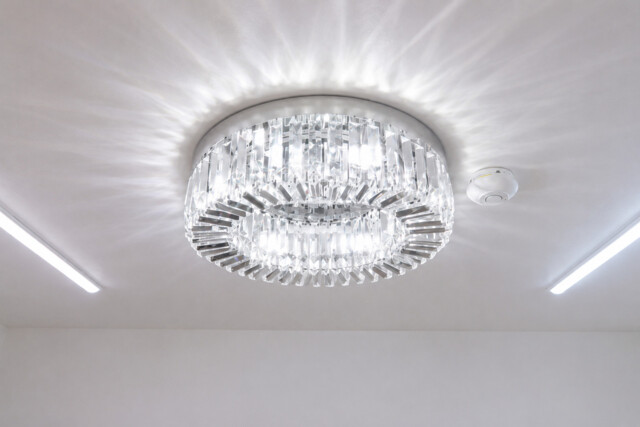 Homcom Crystal Ceiling Light Chandeliers For Living Room Bedroom