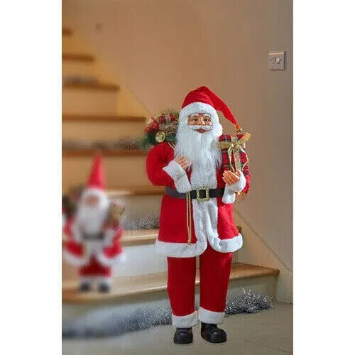 Christmas Large Santa Figure Standing Decorative Festive Statue