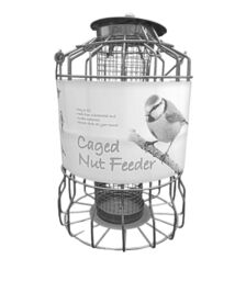 Dome Green Jem Caged Nut Wild Bird Feeder Grey Easy Refill